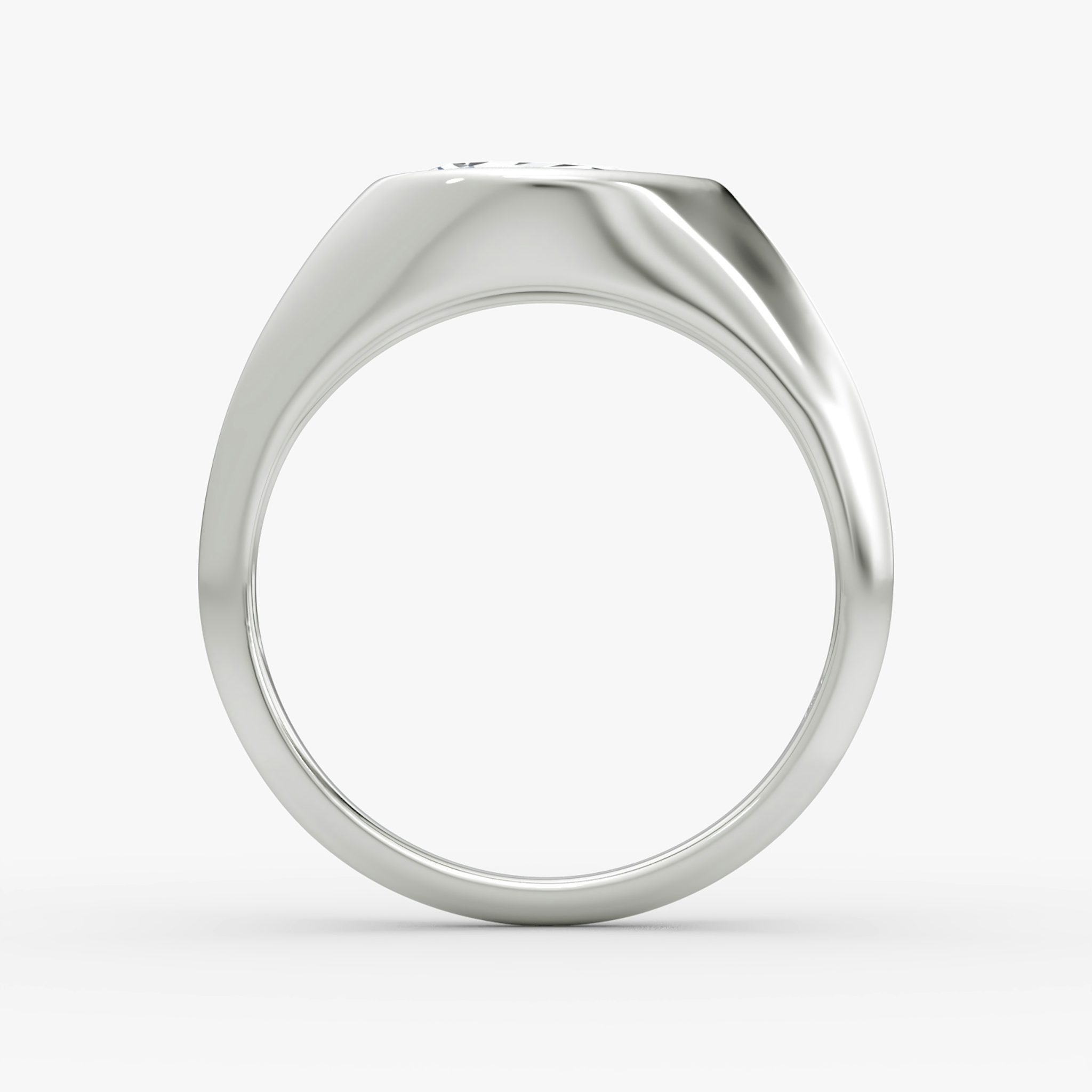 East-West Signet Ring | Pear | 14k | White Gold