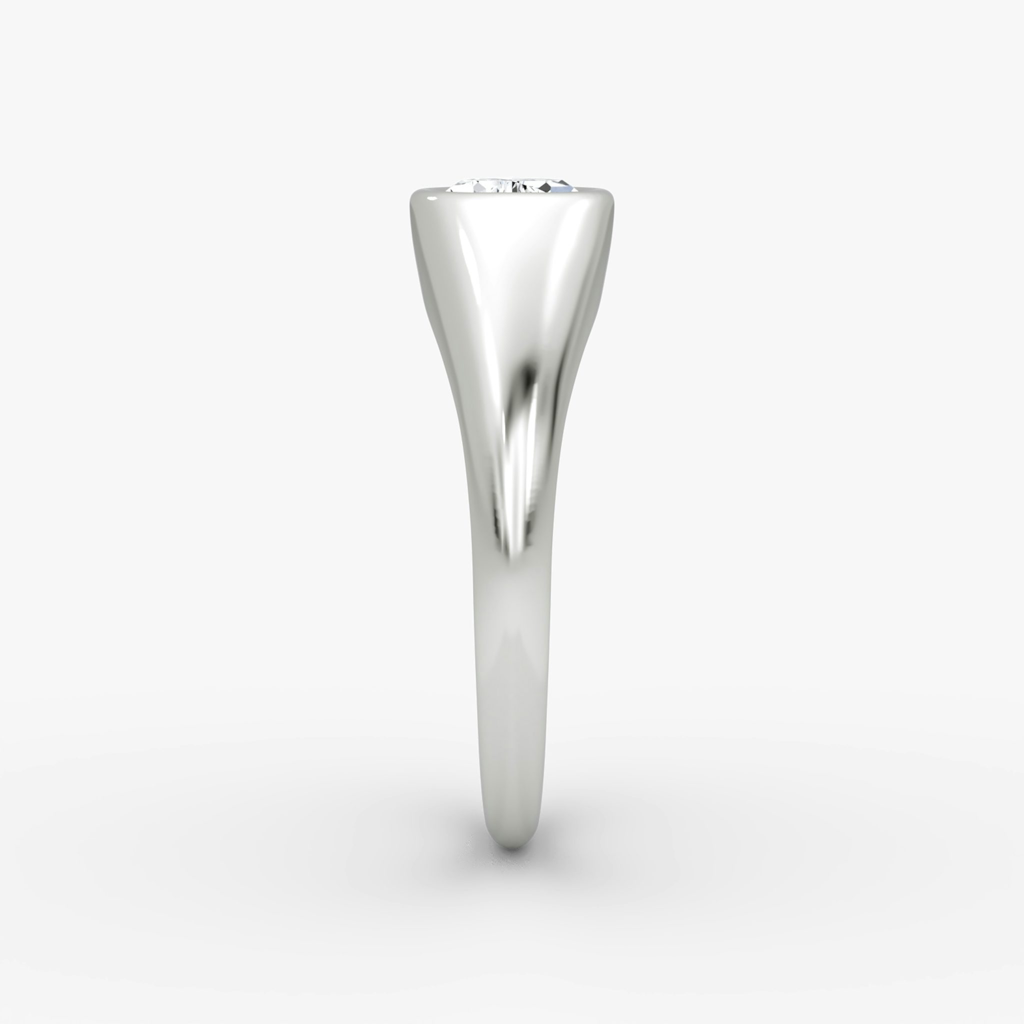 East-West Signet Ring | Pear | 14k | White Gold