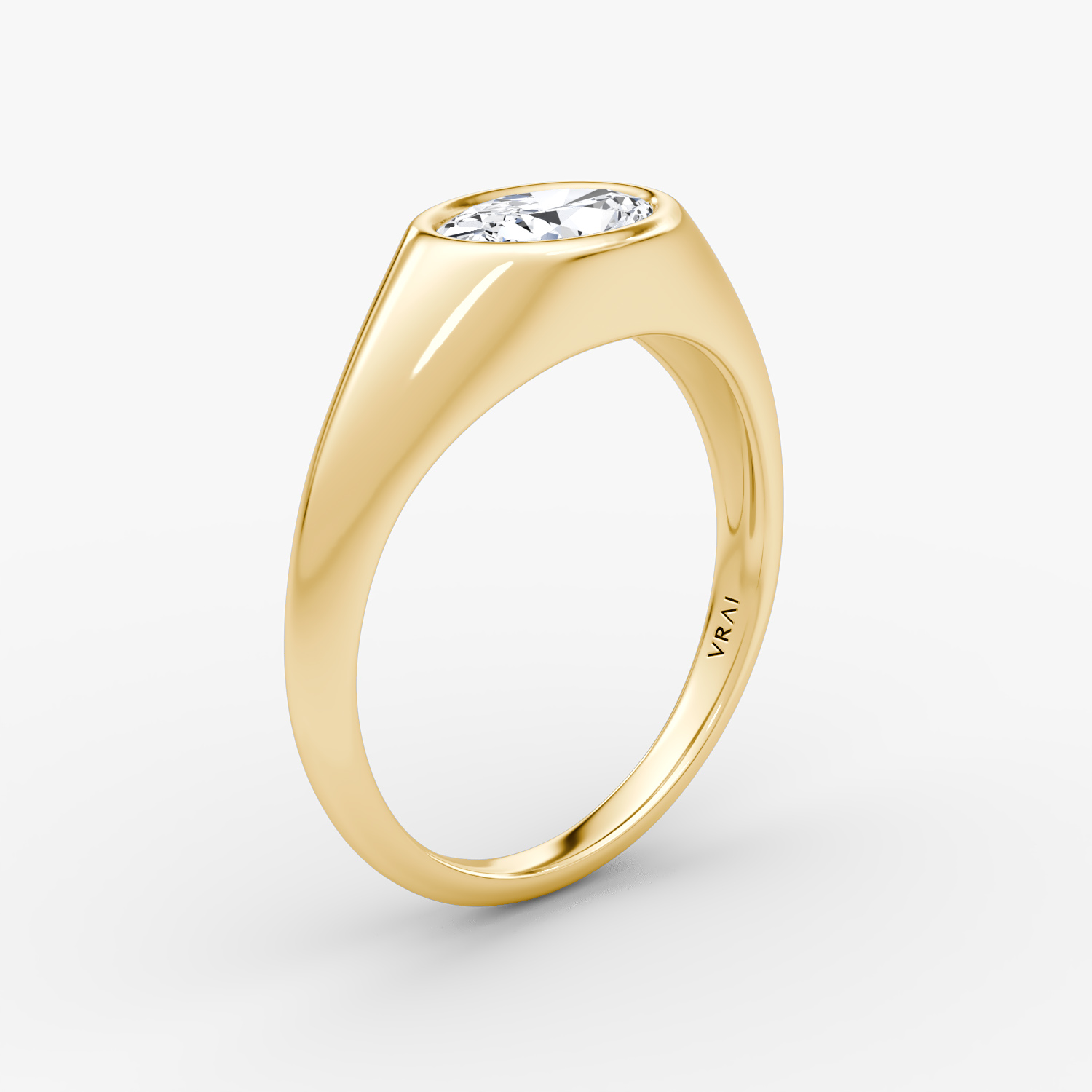Anillo East-West Signet | Oval | 14k | Oro amarillo