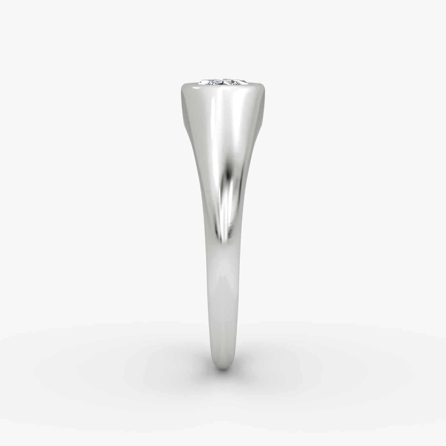 East-West Signet Ring | Marquise | 14k | White Gold