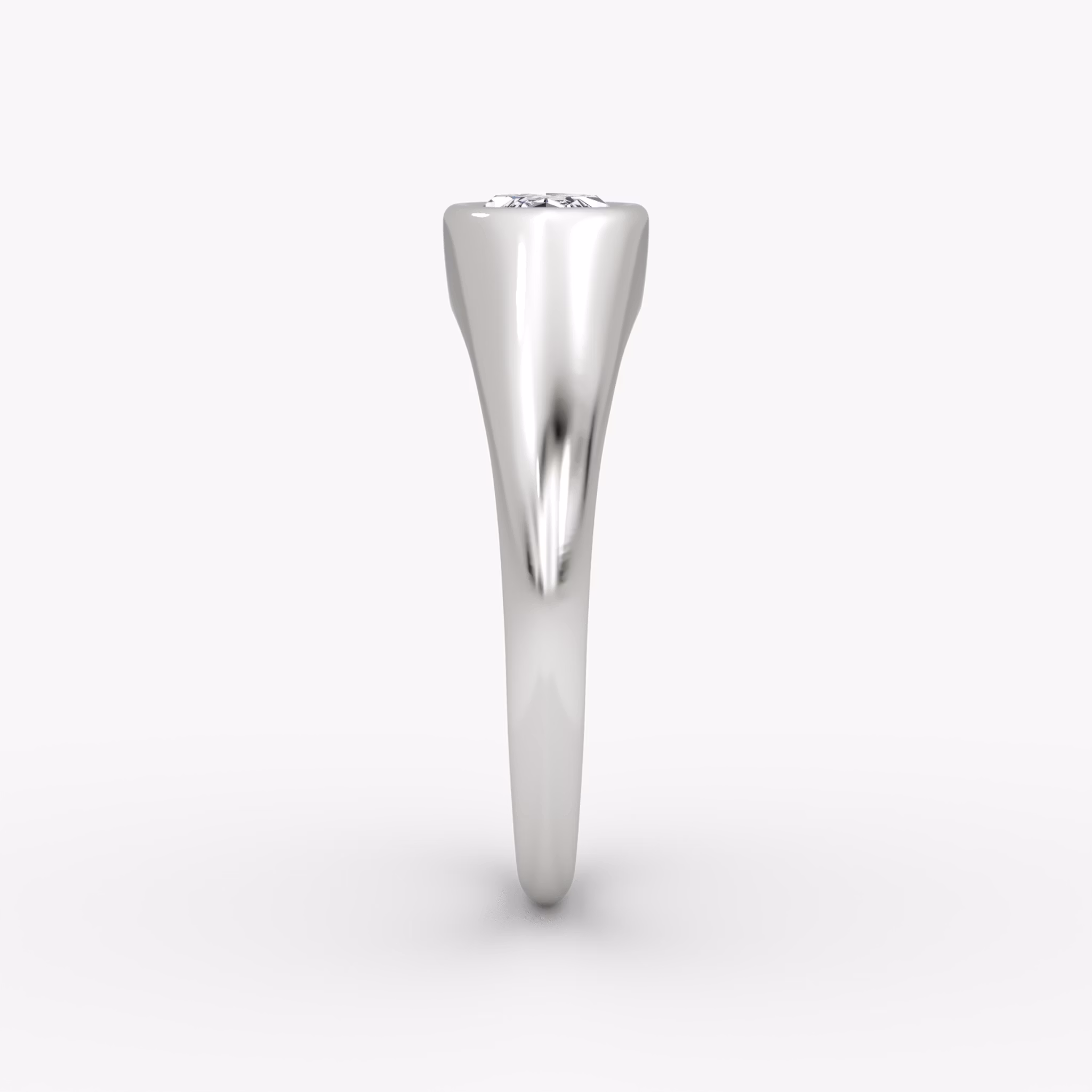 East-West Signet Ring | Marquise | 14k | White Gold