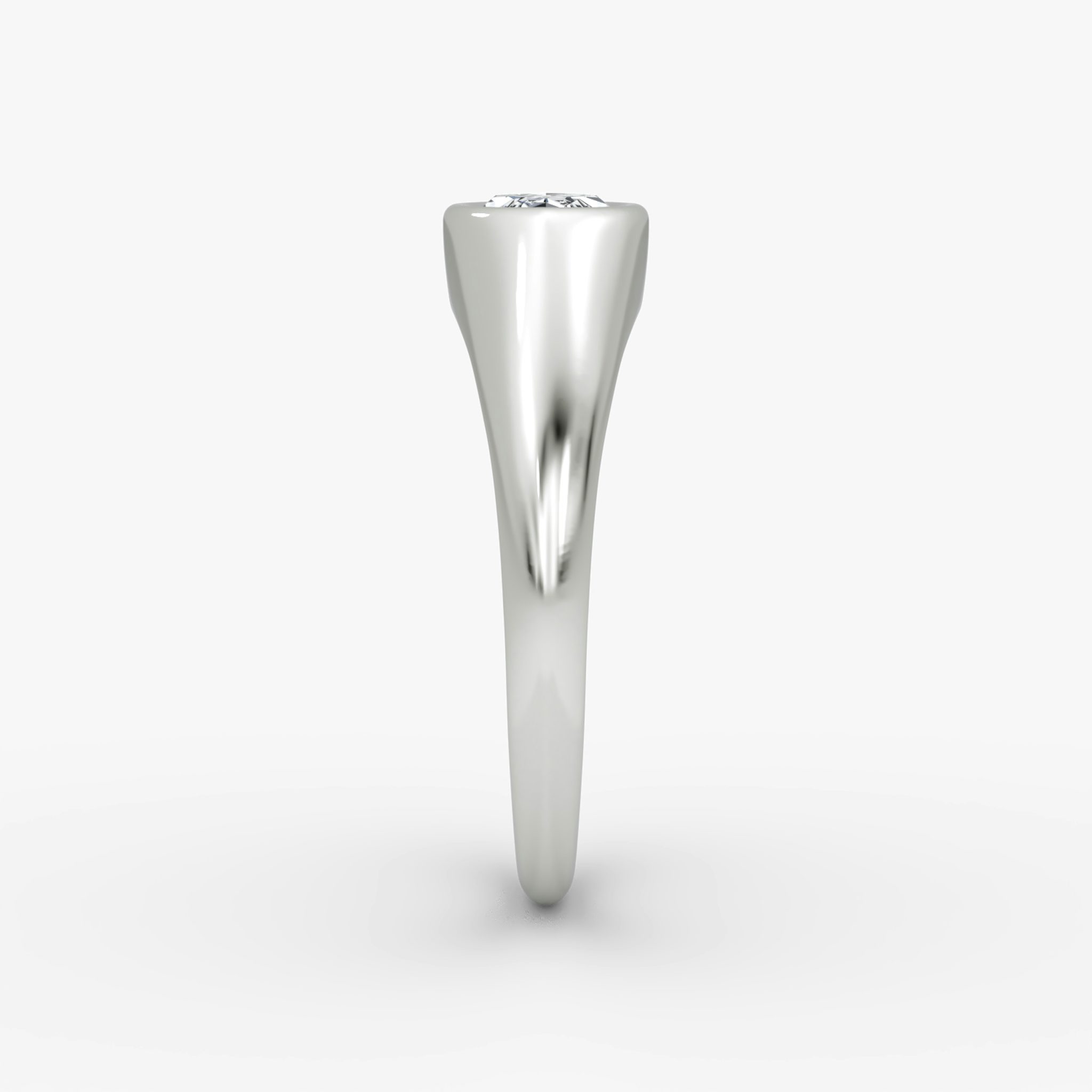 East-West Signet Ring | Marquise | 14k | White Gold
