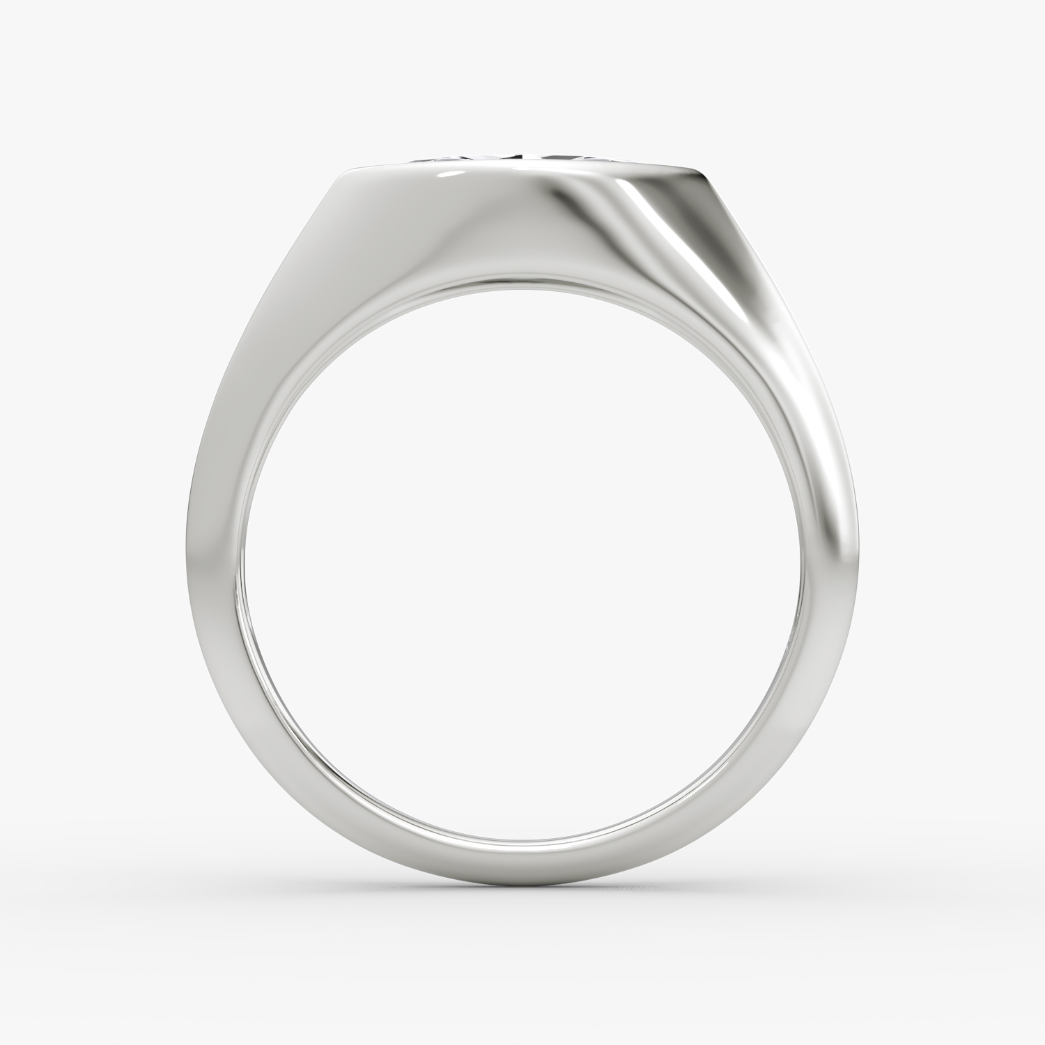 East-West Signet Ring | Marquise | 14k | White Gold