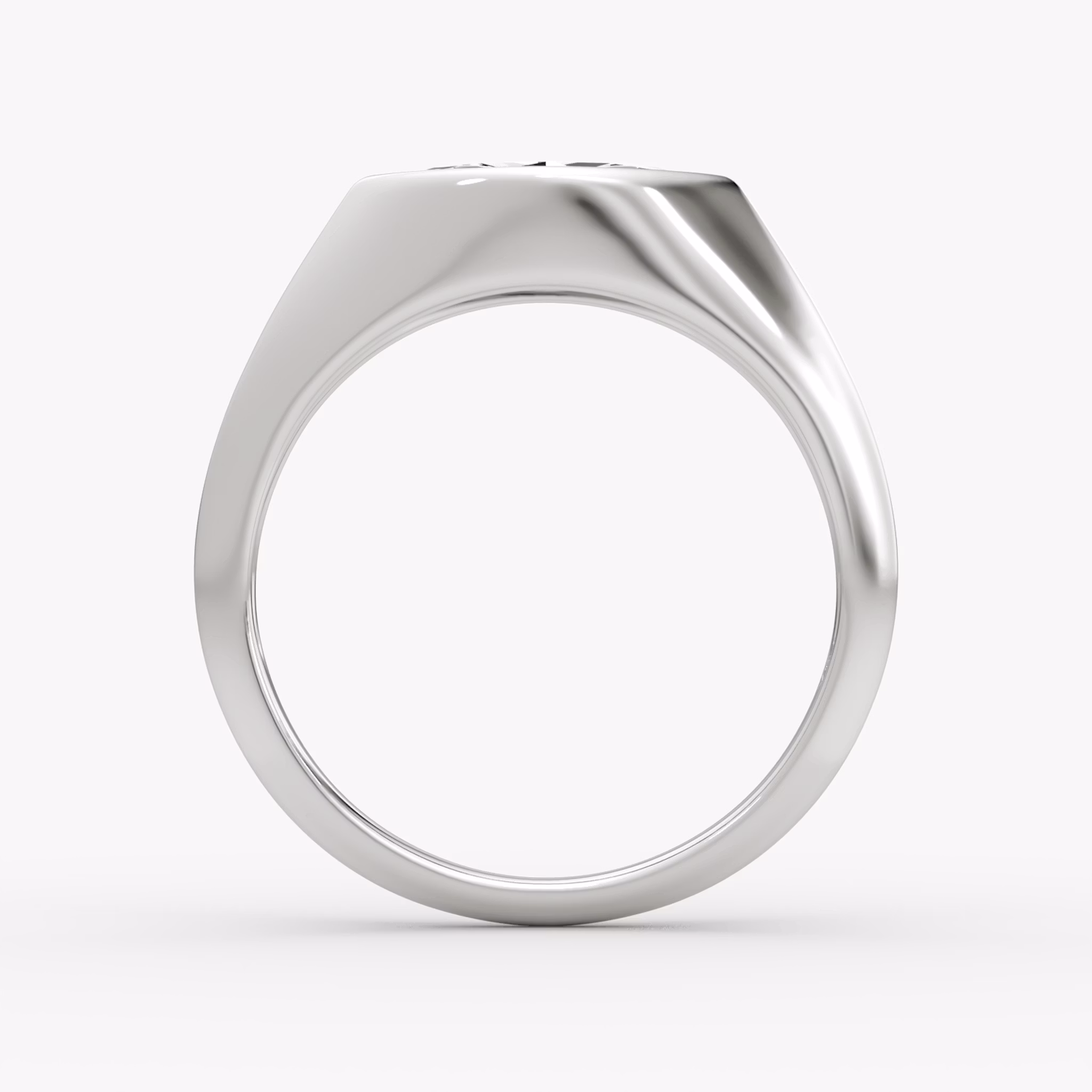 East-West Signet Ring | Marquise | 14k | White Gold