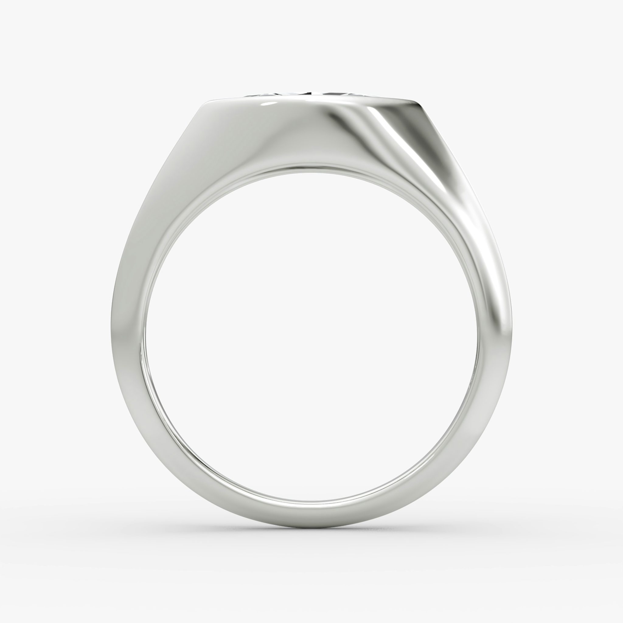 East-West Signet Ring | Marquise | 14k | White Gold