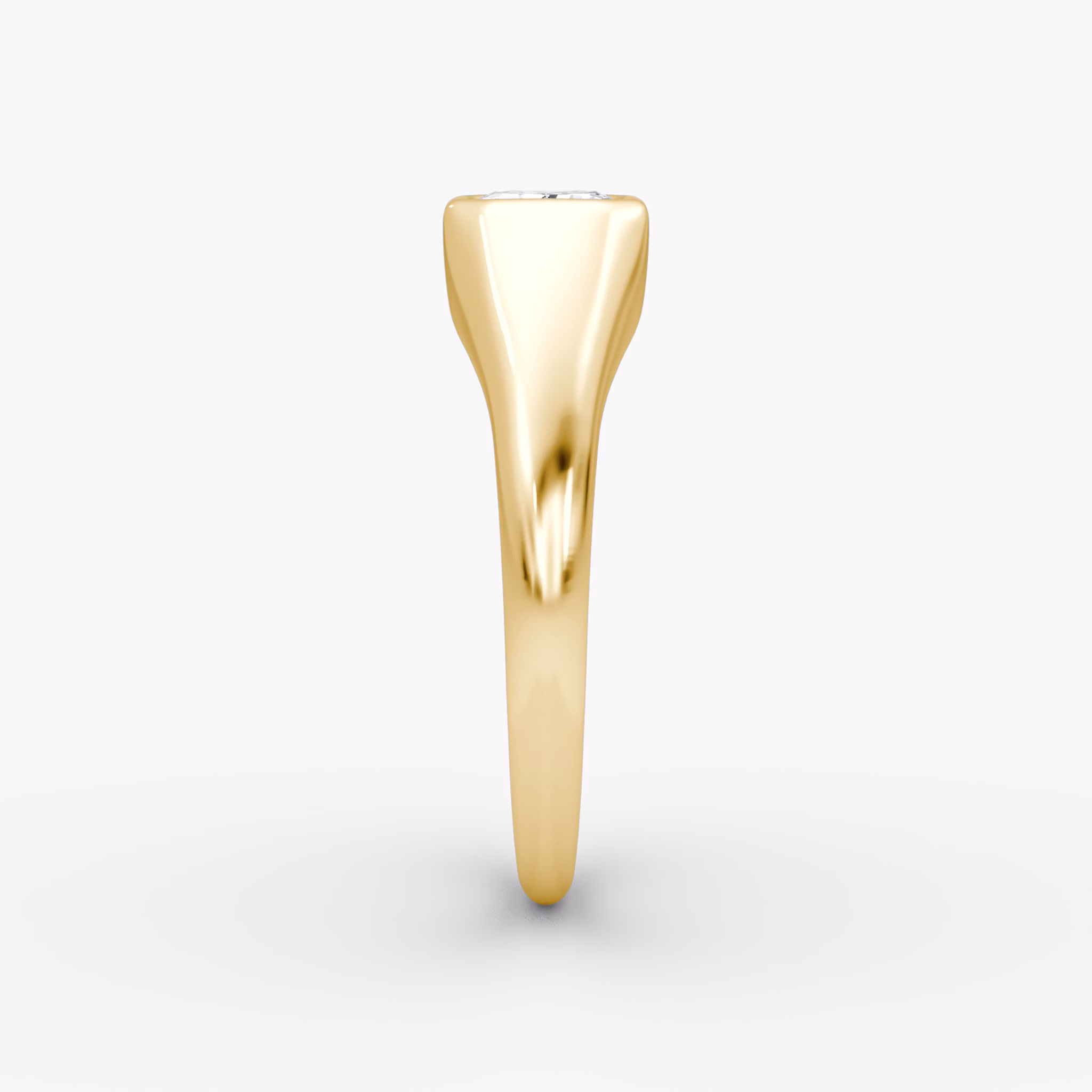 East-West Signet Ring | Emerald | 14k | Yellow Gold
