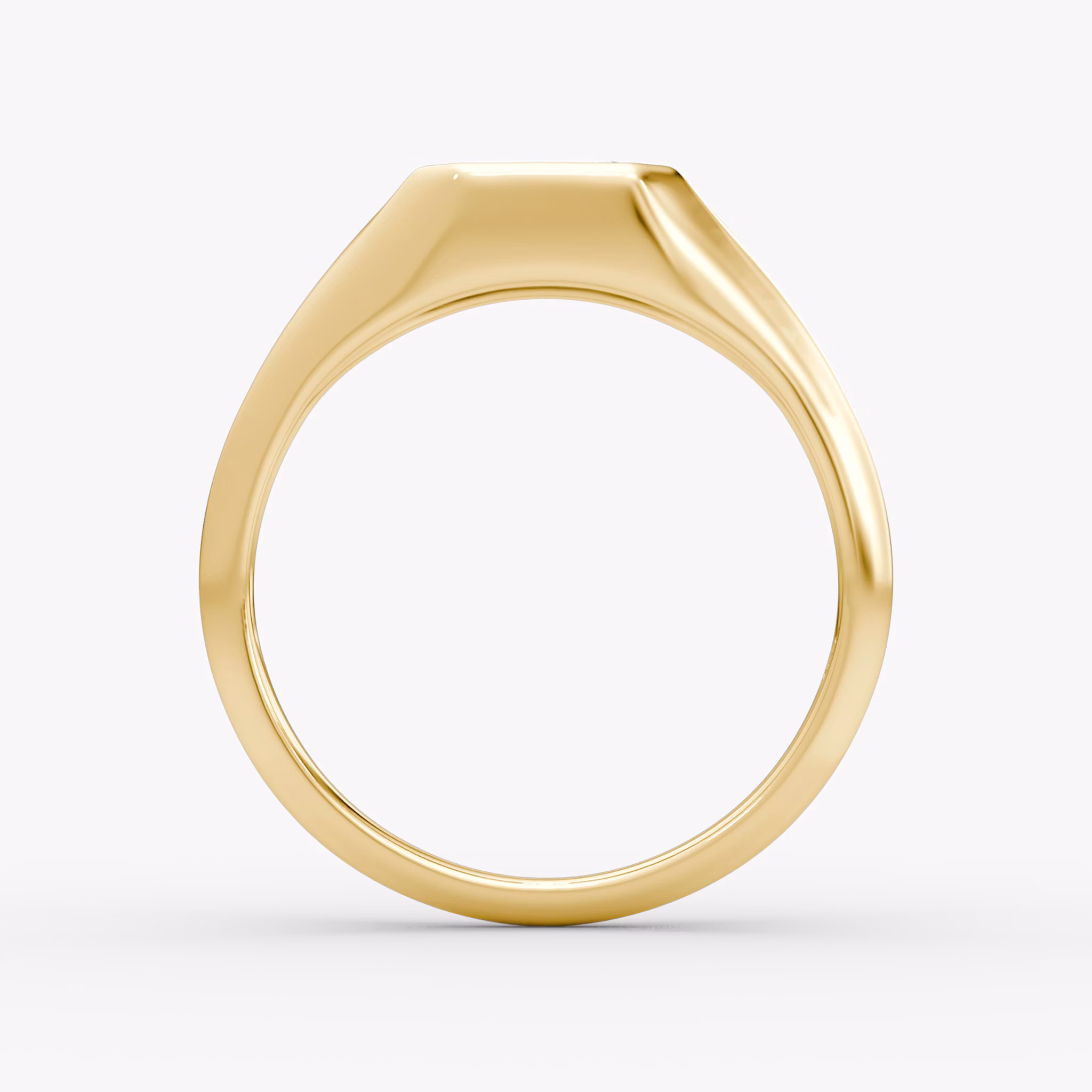 East-West Signet Ring | Emerald | 14k | Yellow Gold