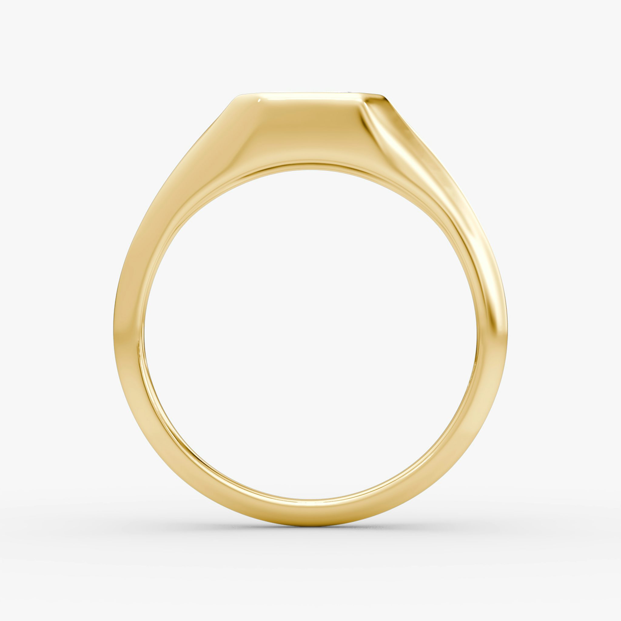 East-West Signet Ring | Emerald | 14k | Yellow Gold