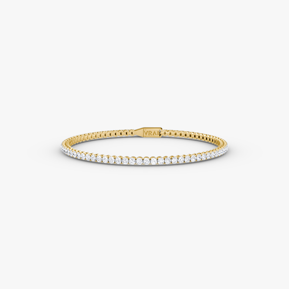 Classic Tennis Bracelet Round Brilliant | Yellow Gold
