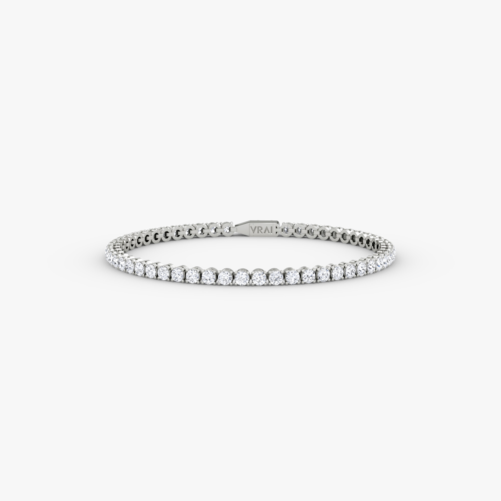Pulsera de Tenis Clásico Brillante | White Gold