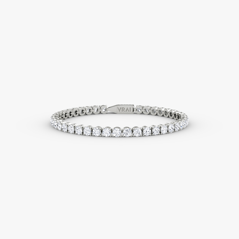 Pulsera de Tenis Clásico Brillante | White Gold