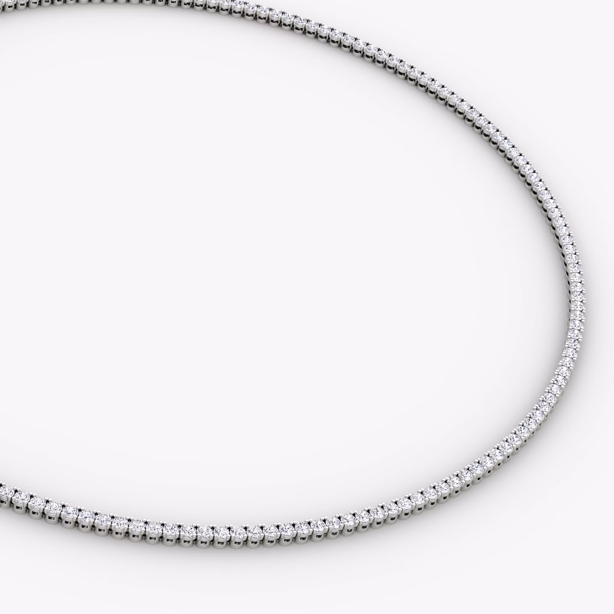 Classic Tennis Necklace Round Brilliant | White Gold