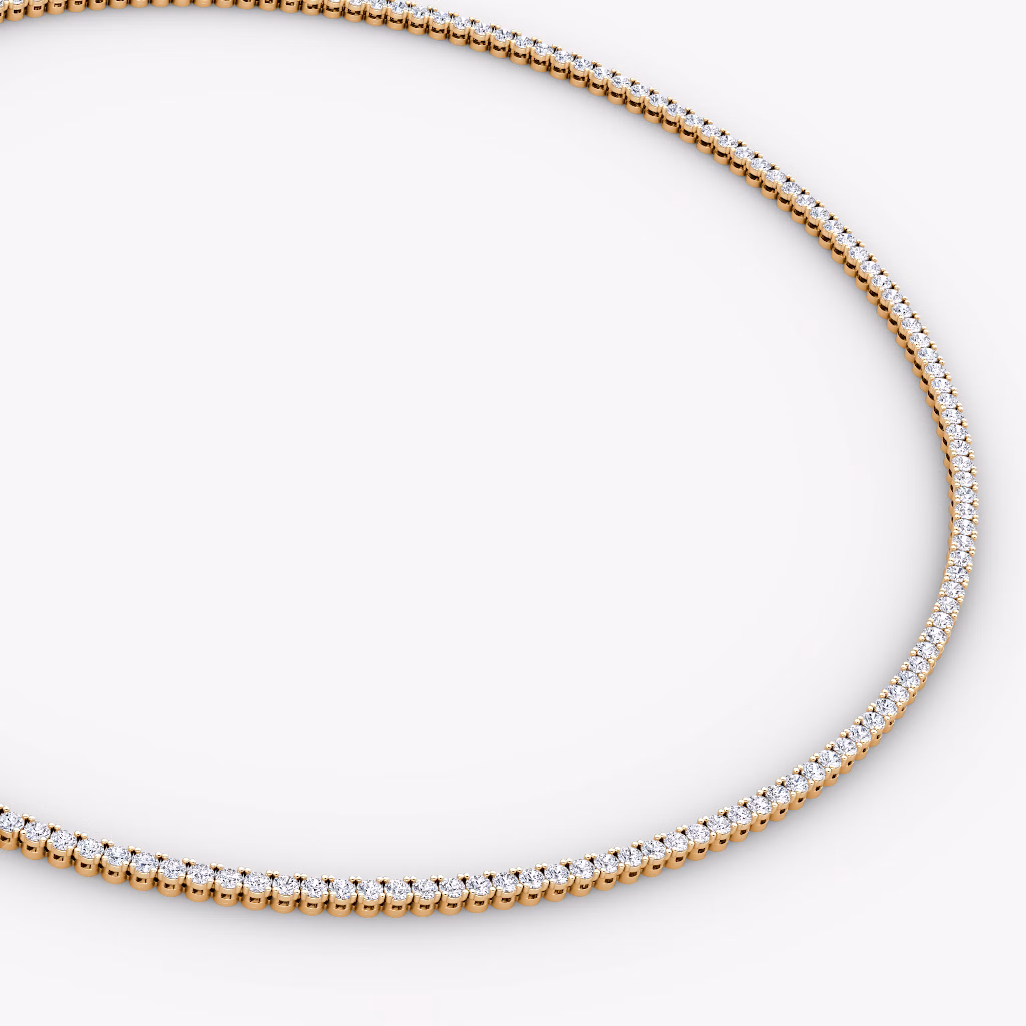 Classic Tennis Necklace Round Brilliant | Rose Gold