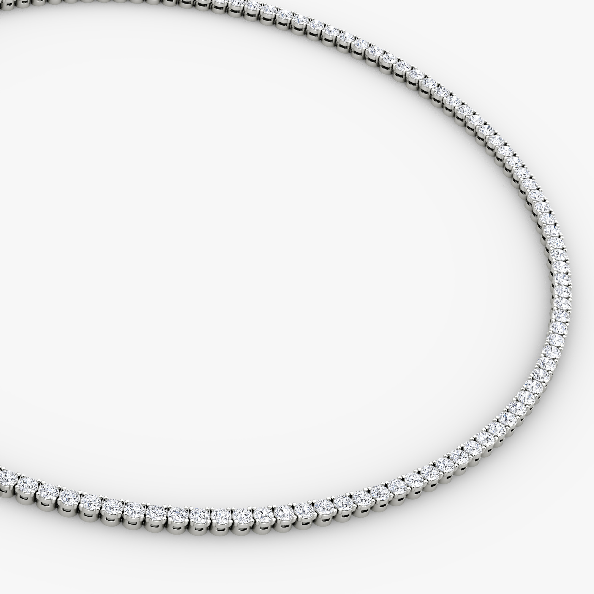 Classic Tennis Necklace Round Brilliant | White Gold