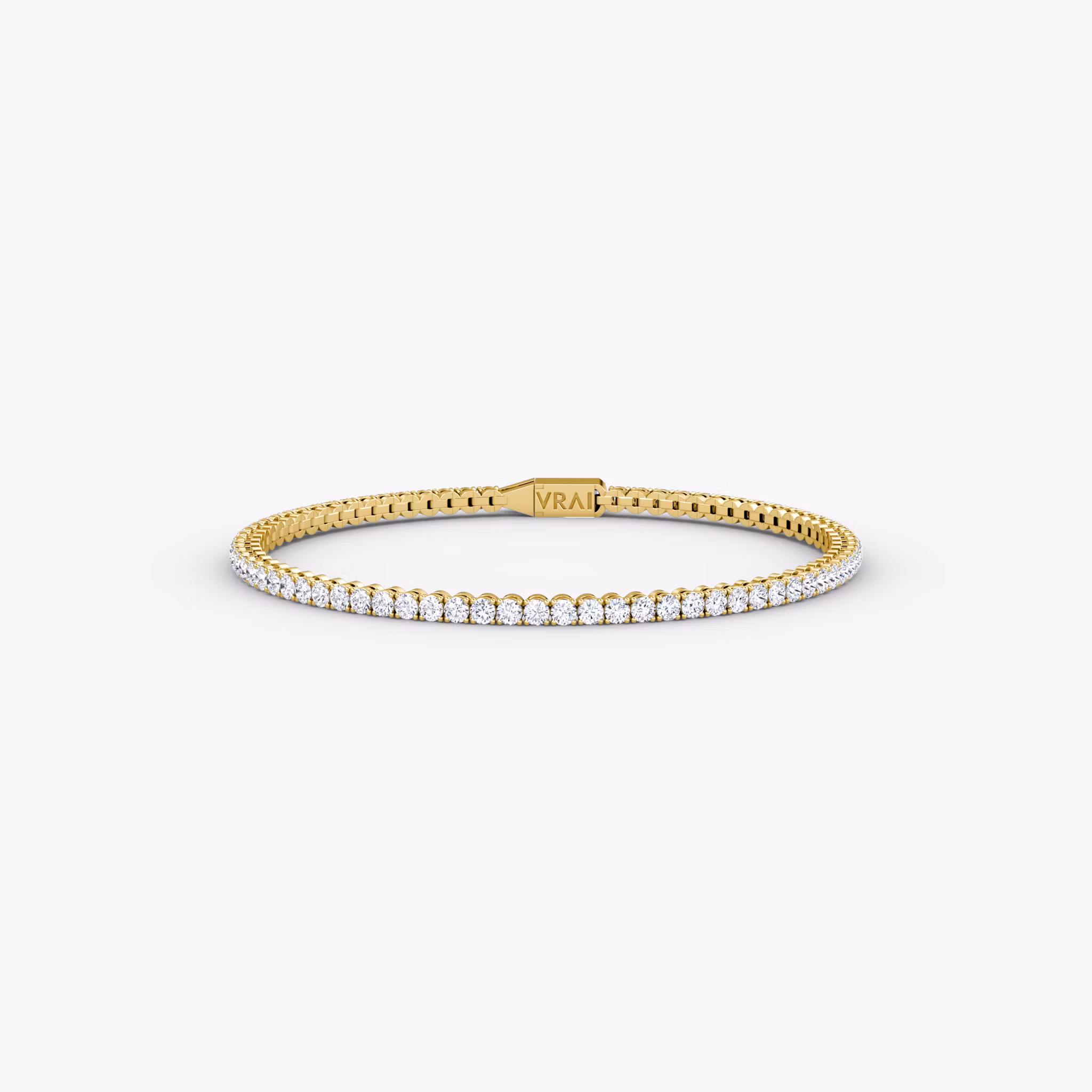 Klassiker Tennis Armband Rund | Yellow Gold