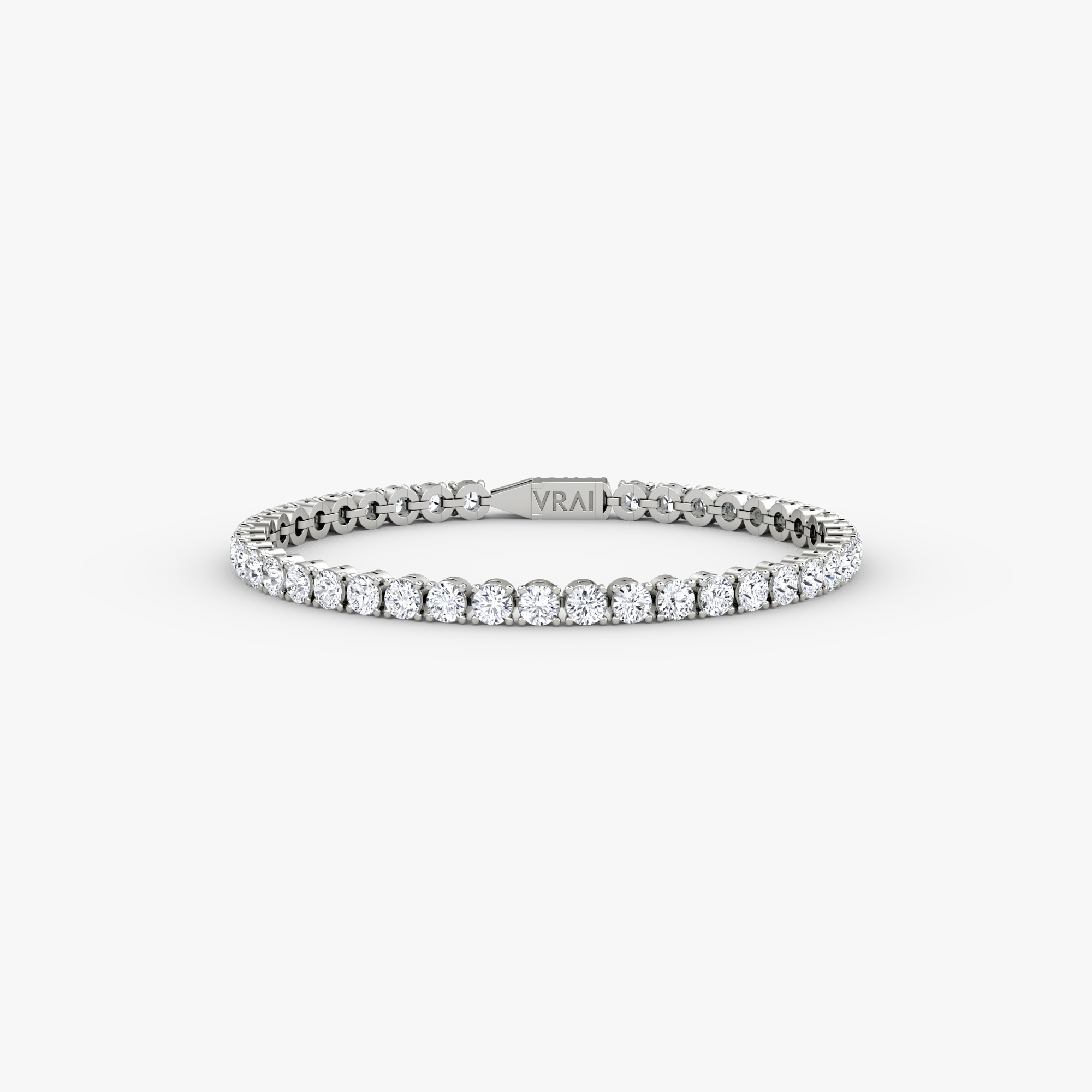 Pulsera de Tenis Clásico Brillante | White Gold